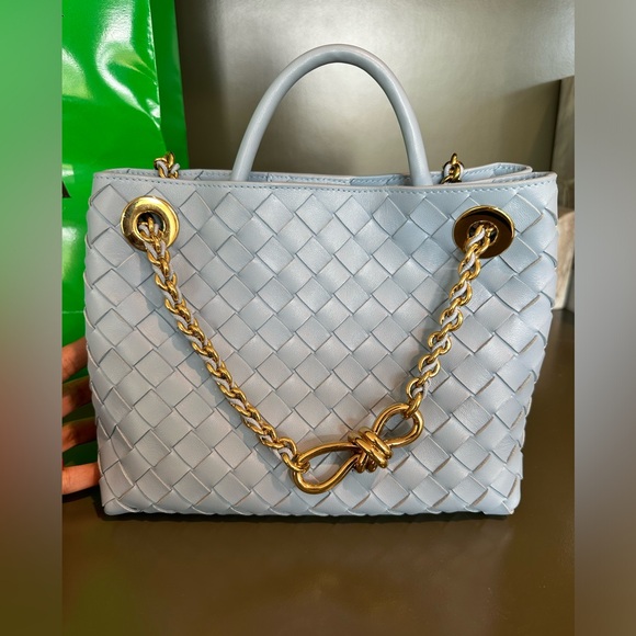 NEW Bottega Veneta small Andiamo in sold out baby blue! - Picture 2 of 9